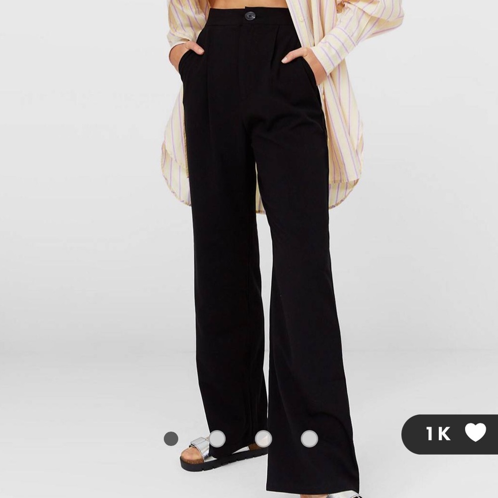 NEW WITH TAGS. Black Asos trousers, classic straight leg style with pockets
